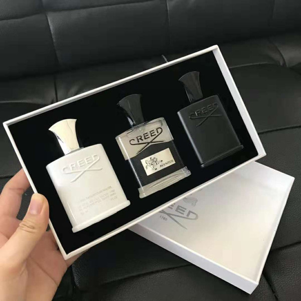 In Stock Creed Perfume sets Aventus Tweed Silver mountain water fragrance 30ML*3pcs long long lasting time cologne Free shipping