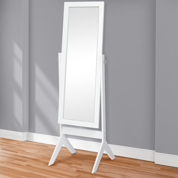 Best Choice Products Cheval Floor Mirror Bedroom Home Furniture- White