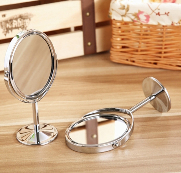 Glass Cosmetic Mirror Double Sided Makeup Mirrors with 1:2 Magnifying Function Desktop Rotating Mirror Home Decor 6 Designs 50pcs YW1635