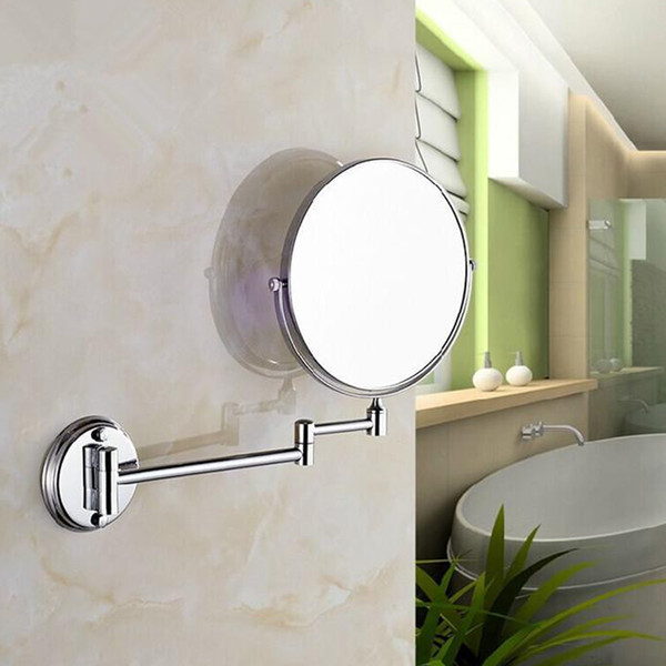 7/8inch 2-Face Magnify Wall-mounted bathroom mirror cosmetic double-sided folding 3x magnifier Wall Beauty make-up mirror Stainless Steel