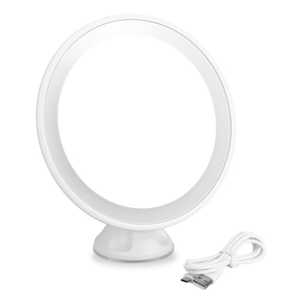 7X Magnification LED Rechargeable Bathroom Vanity Mirror 360-degree lighted adjustable table makeup Round Decorative mirror