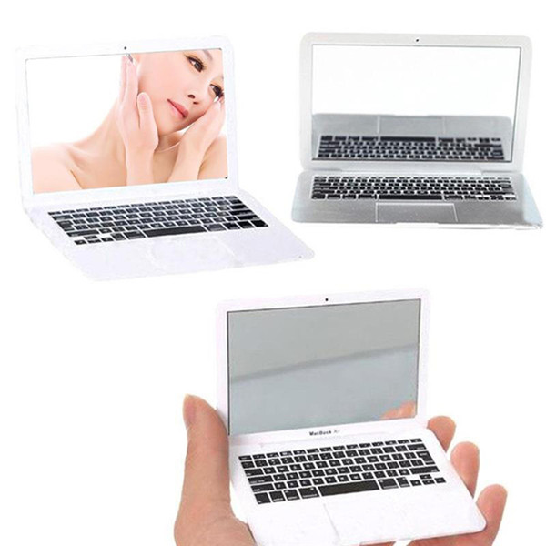 Mini Pocket Laptop Mirror Computer Glass Women Girls Cute Creative Mirror Portable Notebook Macbook Air Makeup