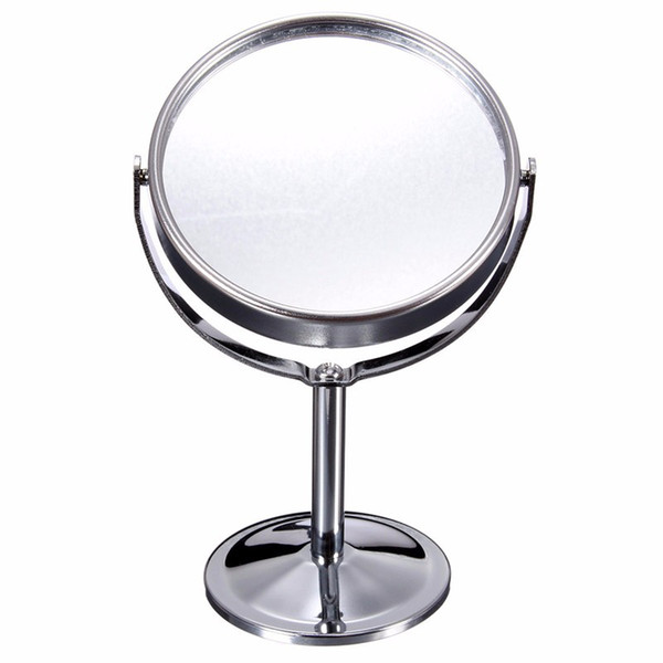 Lady Table Desk Standing Dresser Cosmetic Mirror Double Sided Normal and Magnifying Women Beauty Rotating Portable