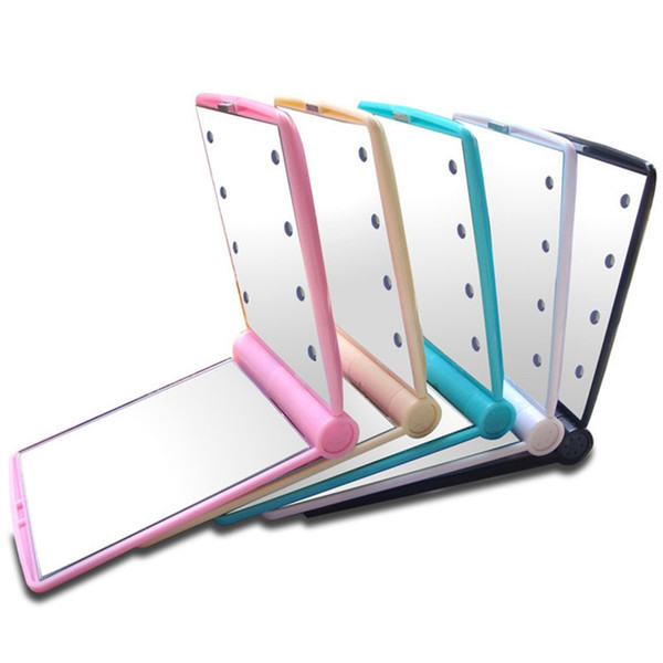 8 LED Make Up Mirrors With Light For Women Creative Glowing Cosmetic Mirror Foldable Pocket Beauty Supplies 8 9xq ii