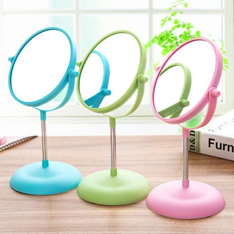 Desktop Type Two-face Mirror Rotatable Round Makeup Mirror 360 Degree Beauty Accessories 15.2 Diameter