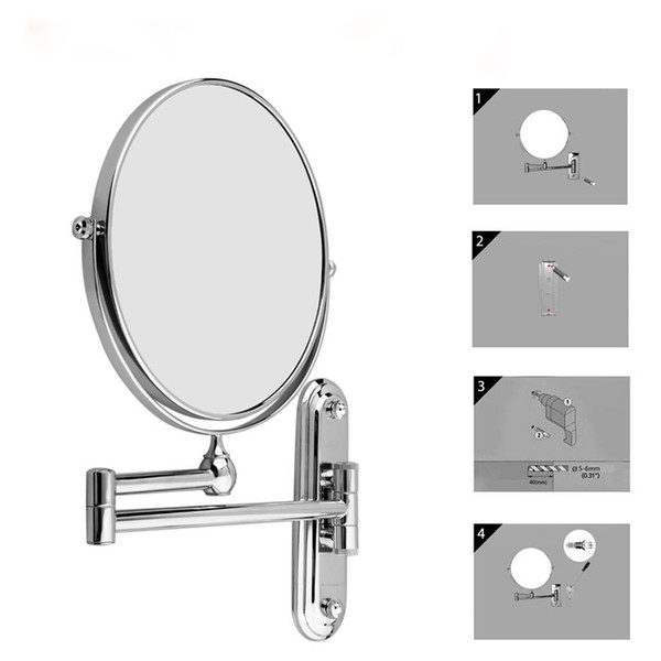 Floureon 8inch 10x Magnification Wall Mounted Double Side Makeup Mirror for Bathroom Bedroom Decoration For Home