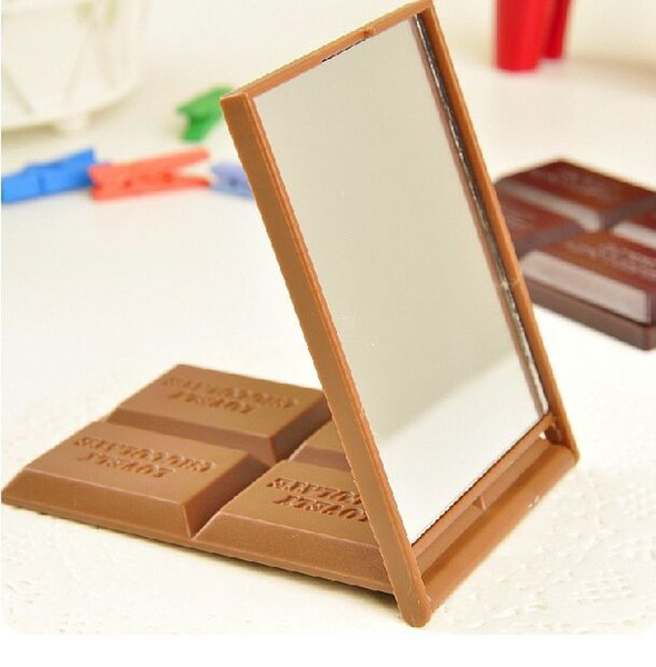 Mini cute Chocolate mirror makeup mirror Cosmetic Compact Mirror folding portable pocket portable hand Makeup Tools