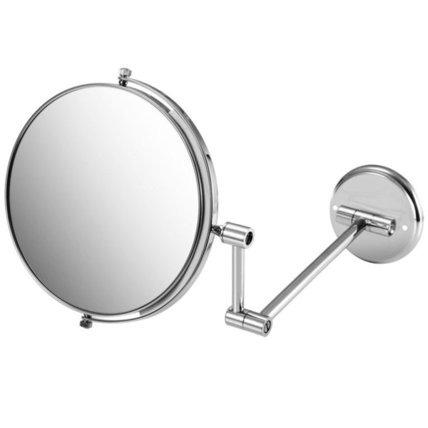 2017 8 Double Side Folding Wall Mounted Makeup Shave Vanity Mirror Round Wall Mirror With Frame Arm Base Chrome Bathroom Mirror