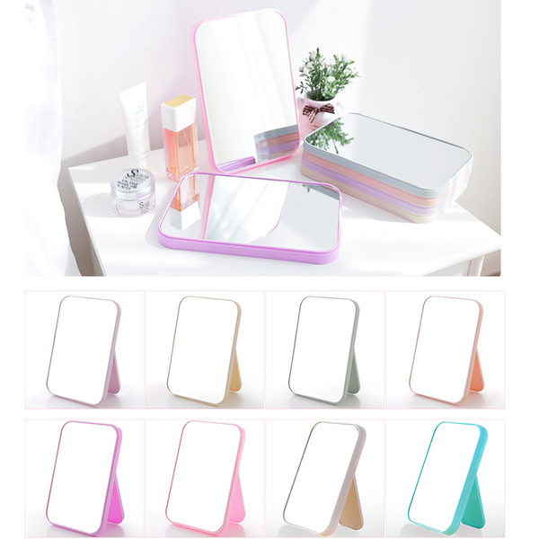 Foldable Makeup Mirror - Desktop Cosmetic Rectangle Mirrors For Women Beauty - Make Up Tool Accessories (20.5cm x 14cm)