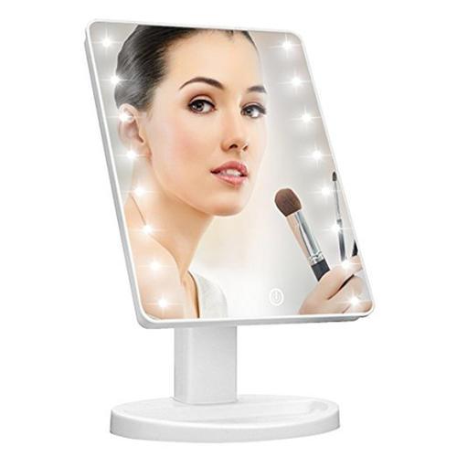 360 Degree Rotation Touch Screen Makeup Mirror Cosmetic Folding Portable Compact Pocket With LED Lights Makeup Tool