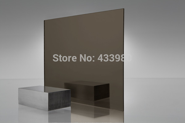 300mm x 300mm x 3.0mm Acrylic (PMMA) One-Sided Mirror, Bronze (2370) - 1 pcs