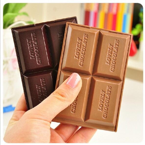 Mini cute Chocolate mirror makeup mirror Cosmetic Compact folding portable pocket portable hand with Comb Makeup Tools