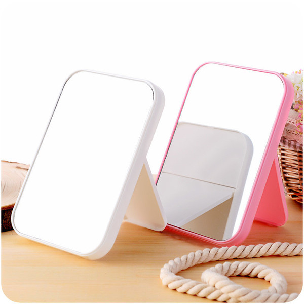 Makeup Cosmetic Mirror For Lady Girl Makeup Mirrors Plastic Folding Toilet Glass Makeup Tools Accessories