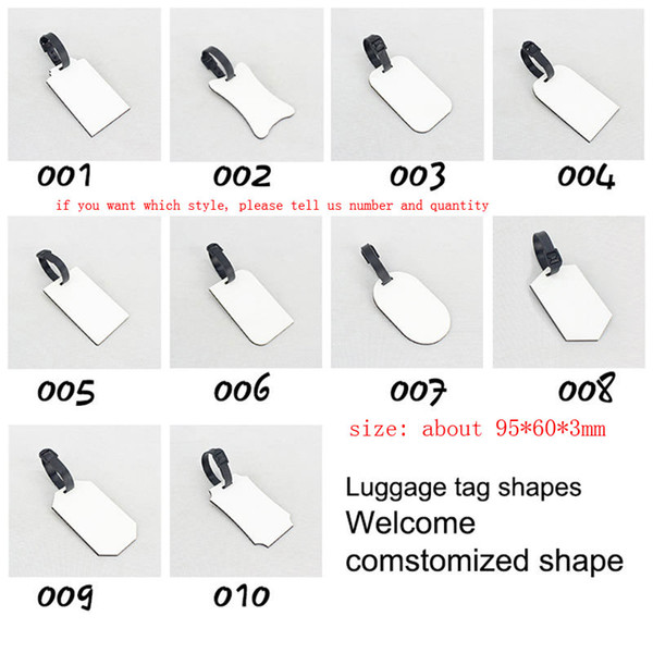 sublimation mdf blank l-uggage t-ags high quality hot transfer printing blank consumables Promotion wholesales