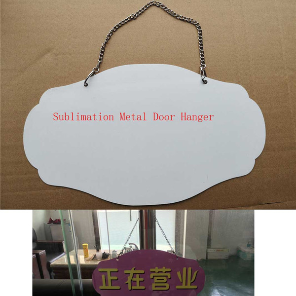 New style sublimation blank metal door hanger item product hot heart transfer printing diy custom consumables 17*29.5cm