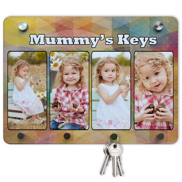 sublimation blank MDF rectangle key hanger heat transfer printing blanks key hanging plate custom diy consumable 4 styles