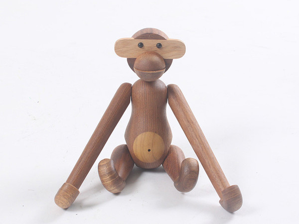 New Figurine Art Home Decoration Cute Wooden Monkey of Different Poses Funny Doll Crafts Birthday Gifts Creative Crafts Ornaments