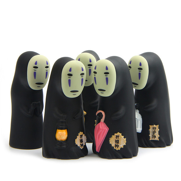 Spirited Away No Face Man Blessing 8.8cm Cartoon Cute Dolls Action Figure Micro Zakka Desktop Decoration Crafts Kids Gift