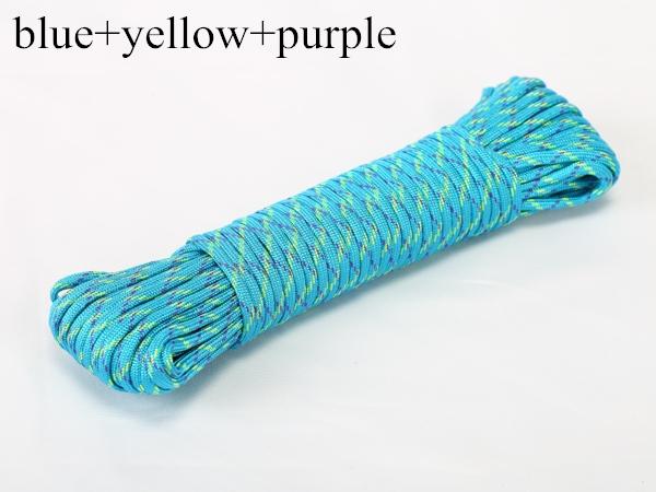 Factory Direct Shoelace Paper Bag handle DIY Parachute Cord Braided Rope for Handwork with 7 Strands Bright Tricolors Many Options 20m/pc