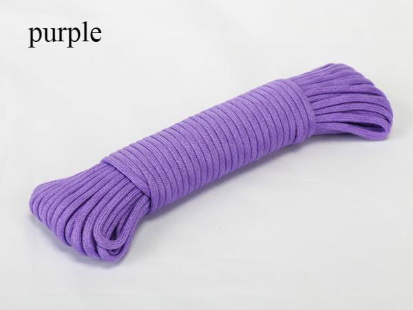 Factory Direct DIY Parachute Cord Braided Rope with 7 Strands Purple Plain Color Series Many Options 20m/pc