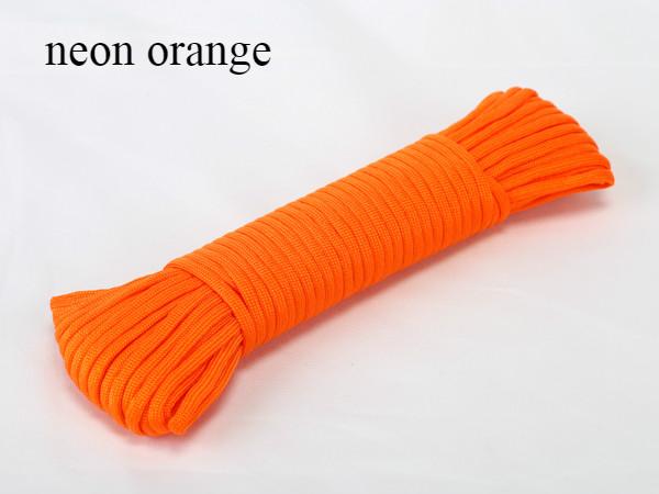 Factory Direct DIY Parachute Cord Braided Rope with 7 Strands Neon Orange Red Color Series Many Options 20m/pc