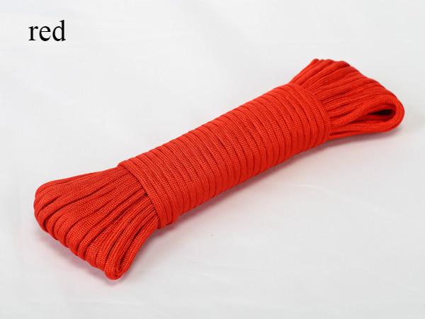 Factory Direct DIY Parachute Cord Braided Rope with 7 Strands Red Plain Color Series Many Options Available 20m/pc