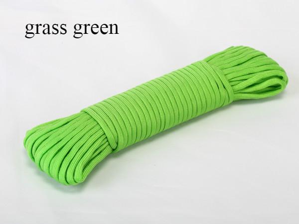 Factory Direct DIY Parachute Cord Braided Rope with 7 Strands Grass Green Blue & Green Series Many Color Options 20m/pc