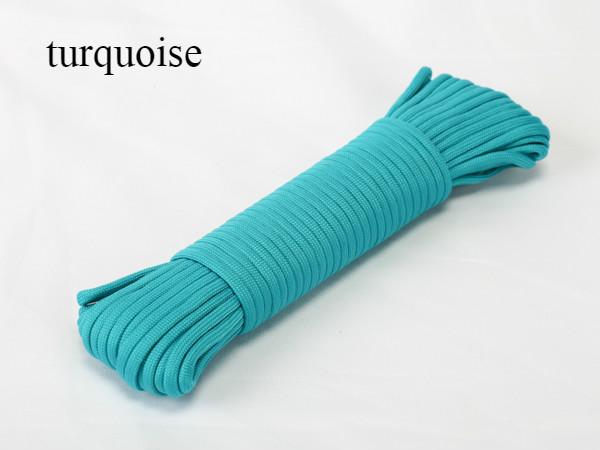 Factory Direct DIY Parachute Cord Braided Rope with 7 Strands Turquoise Blue & Green Color SeriesMany Options 20m/pc