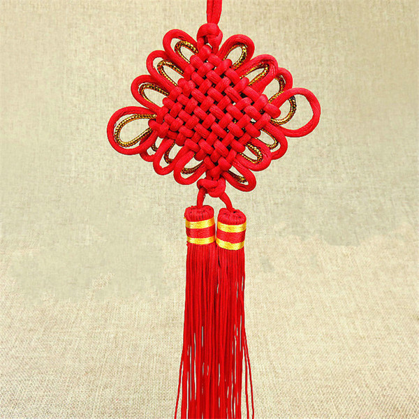 10Pcs/lot Red Chinese knot Lucky Pendant Festive Home Decoration Craft Gift for Car Ornaments Hanging Accessories Wholesale free shipping