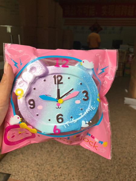 Cartoon Alarm Squishy Original Slow Rising Jumbo Scented Clock Phone Straps Soft Squeeze Bread Cake Kid Toy Fun Gift Christmas gift