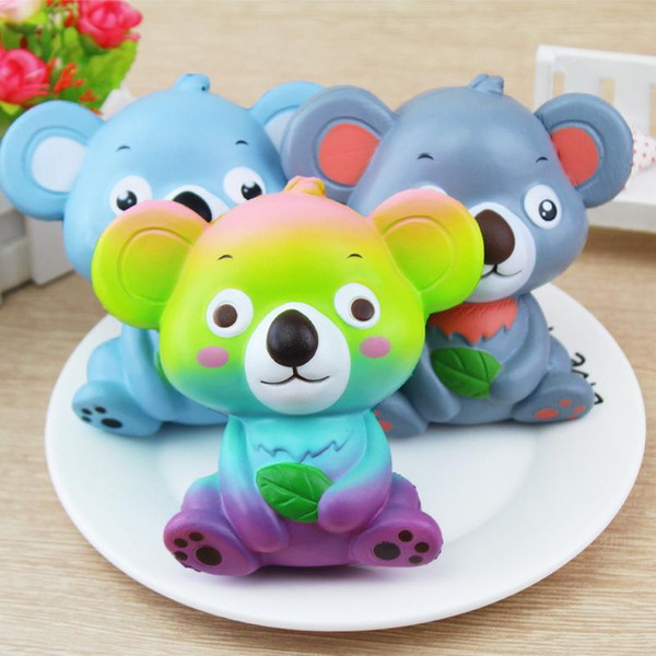 12CM New Jumbo Cute Cartoon Koala Head Squishy Slow Rising Soft Bread Squishy Koala Bear Toy Gift