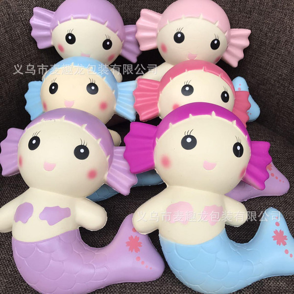 Slow new Squishy simulation simulation PU Merma ornaments Mermaid bread cake Squishy toy