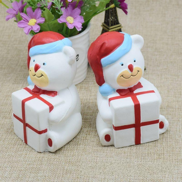 11CM Christmas Bear Cute Squishy Toy Phone Straps Slow Rising Soft Squeeze Accessories Fun Joke Toy P20