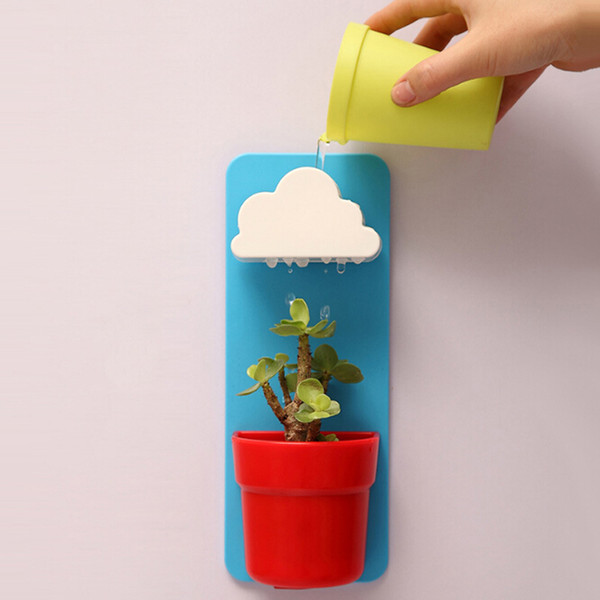 Plastic Hanging Garden Pot Clouds automatic water Succulent Plants Flowerpot Home Office Decoration Balcony Decorative potted