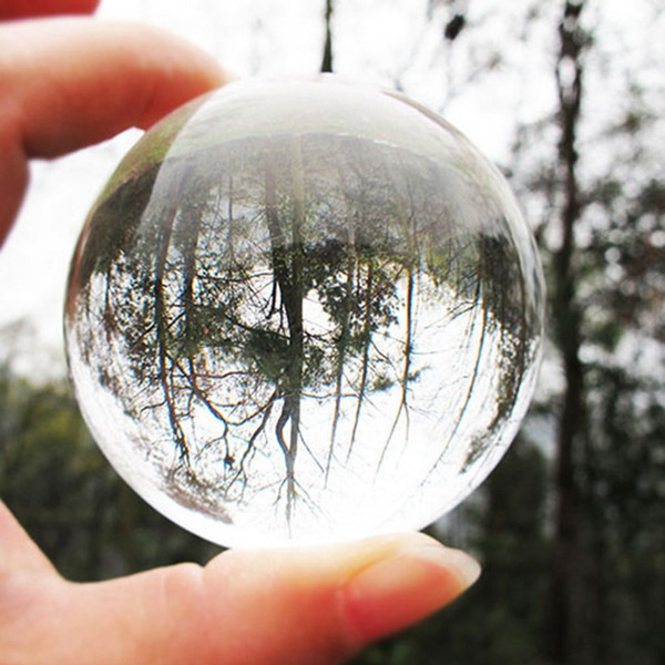 Clear Round Glass Artificial Crystal Healing Ball Sphere Decoration new 40mm 50mm 60mm 80mm 100mm