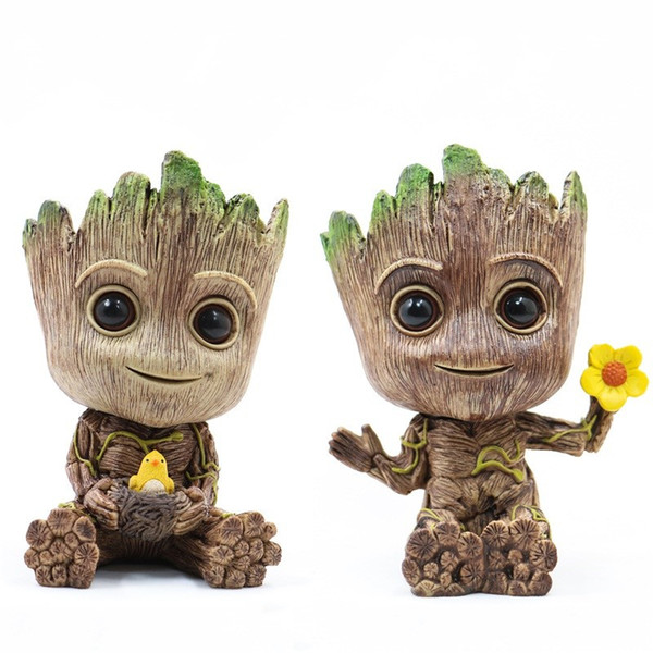 Groot Figure Model Pot Doll Tree Man Crafts Office Ornament Birthday Small Present Simple Factory Direct Sales 18mg C1