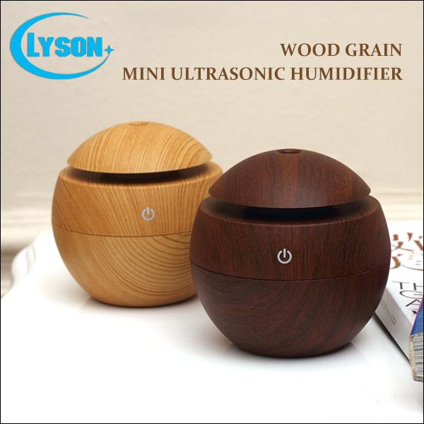 Quality Plastic desktop wood grain mini USB Aroma Oil Diffuser household Ultrasonic Air Humidifier for gifts