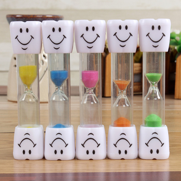 Sand Clock 3 Minutes Smiling Face The Hourglass Decorative Household Kids Toothbrush Timer Sand Clock Gifts Ornaments Christmas HH7-1781