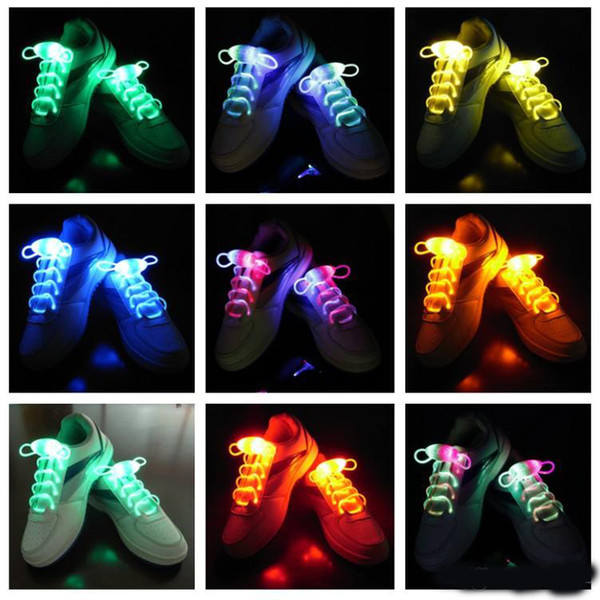 Fashion Fluorescent Bootlace Casual Novelty Waterproof Luminous Shoestring LED Light Up Cool Shoelace For Concert Many Colors 3 2hl ZZ