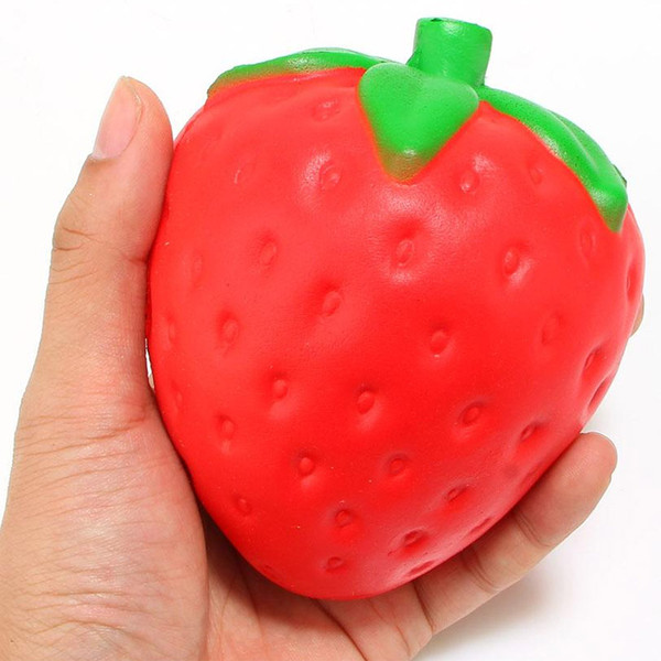 DHL ship 11*9cm PU Kawaii Strawberry Squishy Cream Scented Slow Rising Novelty Squishies Charms Hand Toy Stress Gifts WX9-310