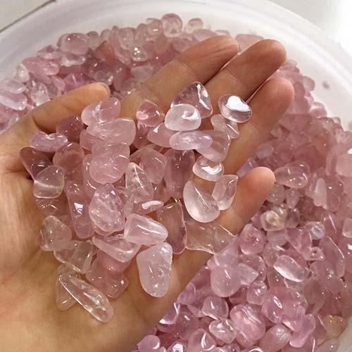 100g Rose Quartz Gravel pink powder crystal Decorate Aquarium Fish Tank Stone adorn Healing Pet Supplies Home Décor Rough Energy pot culture