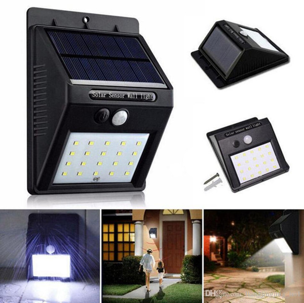 20 LED Waterproof IP65 Solar Powered Wireless PIR Motion Sensor Light Outdoor Garden Landscape Yard Lawn Security Wall Lamp b551