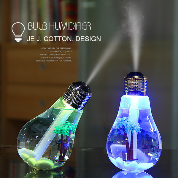 400ml LED Bulb Humidifier microlandschaft Decor Ultrasonic aromatherapy atomizer with LED Night Light Home Essential Humidifier