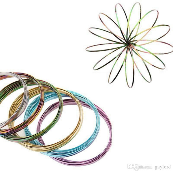 1000pcs metal Toroflux Flow ring Toy Holographic by While Moving Creates a Ring Flow Rainbow Toys Flow rings Magic toys