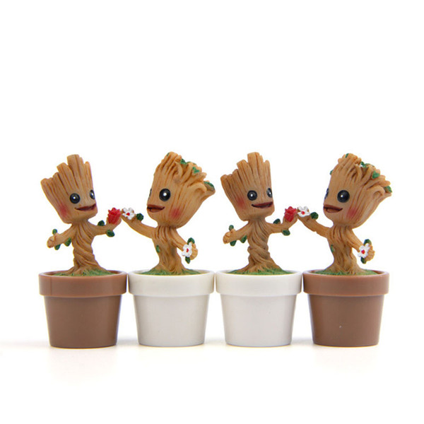 Mini Garden Flowerpot Groot Toys Figure Action Pop Guardians Of The Galaxy Pots Figure Toys Home Office Table Display Decor