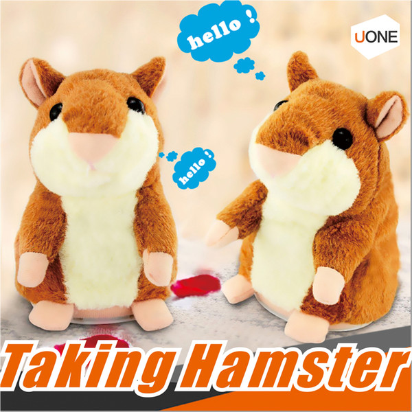 Talking Hamster Repeats What You Say The Cute Plush Animal Toy Electronic HamsterTalking Toys Mouse Pet Plush OOA2883