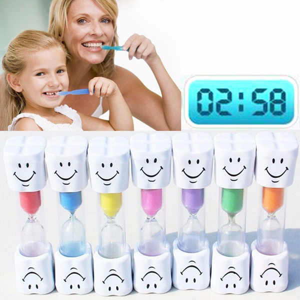 Children Kids Toothbrush Timer Smiling Face 3-Minute Smile Sandglass Tooth Brushing Hourglass Sand Clock Home Decoration ZA3166