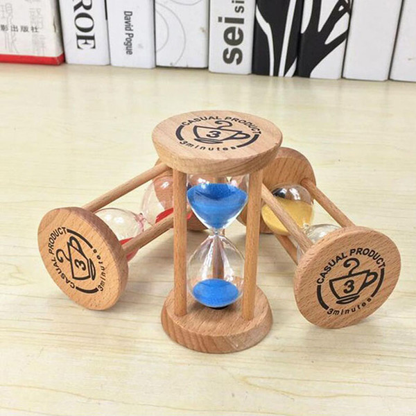 Fashion 3 Mins Wooden Frame Sandglass Sand Glass Hourglass Time Counter Count Down Home Kitchen Timer Clock Decoration Gift ZA2551