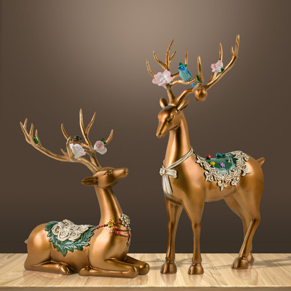 European deer resin crafts home decor resin craft ornaments resin crafts factory direct ornaments deer Novelty Items