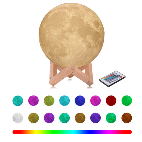 New Arrival Round Led Moonlight Creative Gift Mini Moon Lamp High Bright Night Light LED Table Lamp Kids Baby Bedside Decoration BH48